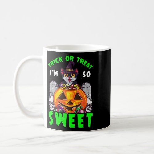 Halloween Cat Witch Hat Jack O Lantern Cute Trick  Coffee Mug