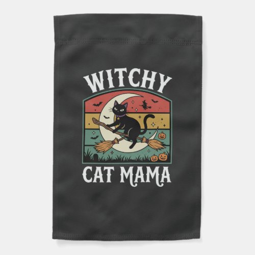 Halloween Cat Witch Mama Garden Flag