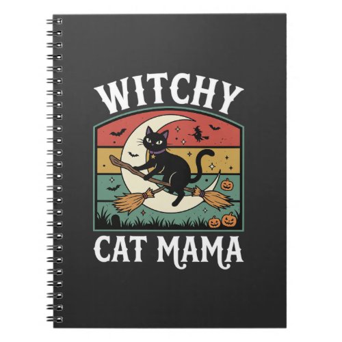 Halloween Cat Witch Mama Notebook