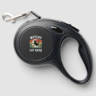 Halloween Cat Witch Mama Retractable Pet Leash