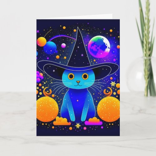 Halloween Cat Witchy Card