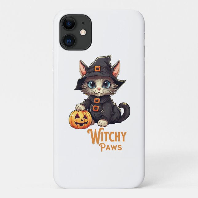 Halloween Cat Witchy Paws Case-Mate iPhone Case (Back)