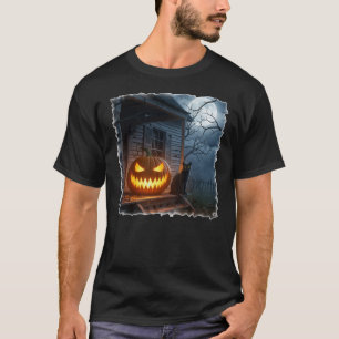 Halloween Cat with Jack-o-Lantern T-Shirt