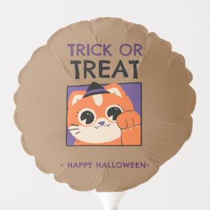 Halloween cat with witch hat Trick or Treat Balloon