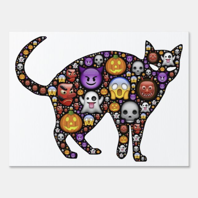 HALLOWEEN CAT YARD SIGN (Front)