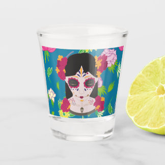 Halloween Catrina Shot Glass