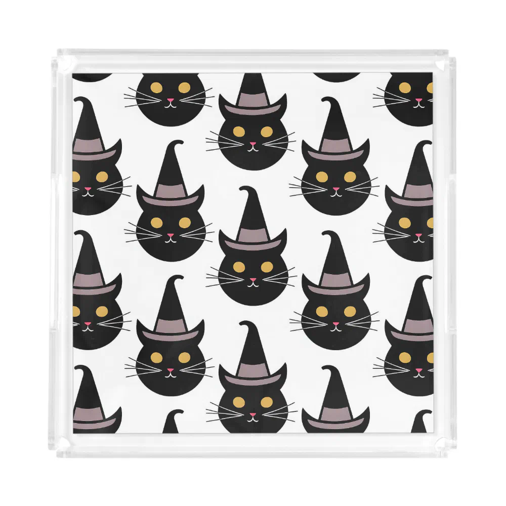 Halloween Cats Acrylic Tray