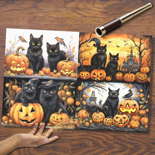 Halloween Cats Collage 1 Decoupage Paper