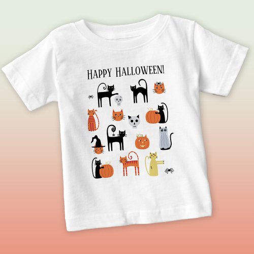 Halloween Cats Cute Spooky Baby T_Shirt