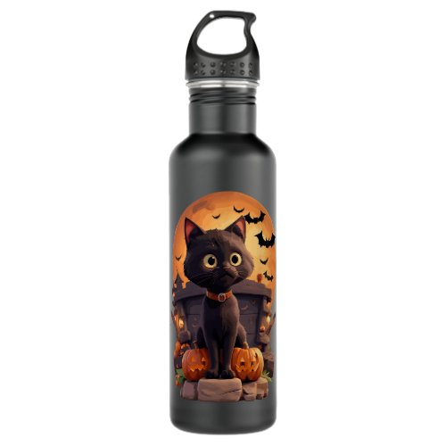 Halloween cats funny cat Halloween Stainless Steel Water Bottle