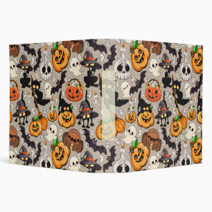 Halloween Cats Funny Party 3 Ring Binder