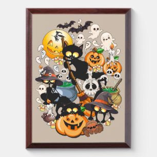 Halloween Cats Funny Party Award Plaque
