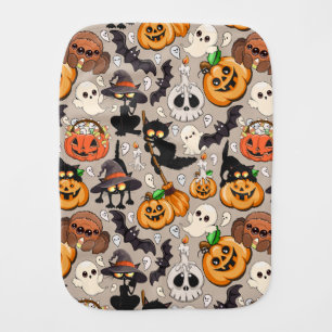 Halloween Cats Funny Party Baby Burp Cloth