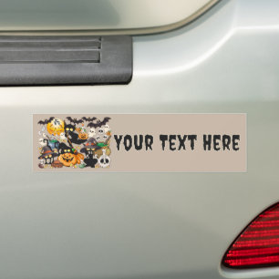 Halloween Cats Funny Party Bumper Sticker