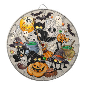 Halloween Cats Funny Party Dart Board