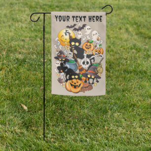 Halloween Cats Funny Party Garden Flag
