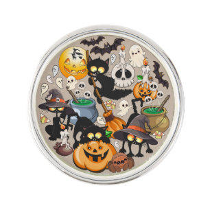 Halloween Cats Funny Party Lapel Pin