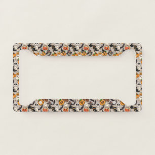 Halloween Cats Funny Party License Plate Frame