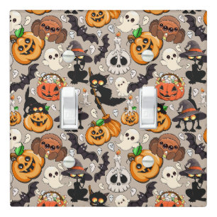 Halloween Cats Funny Party Light Switch Cover