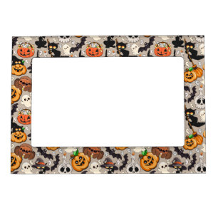 Halloween Cats Funny Party Magnetic Frame