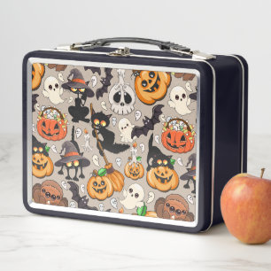 Halloween Cats Funny Party Metal Lunch Box