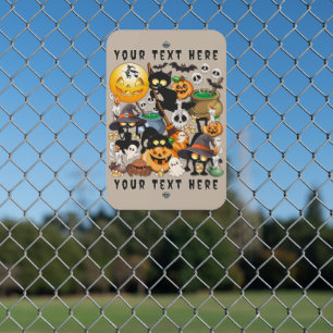 Halloween Cats Funny Party Metal Sign