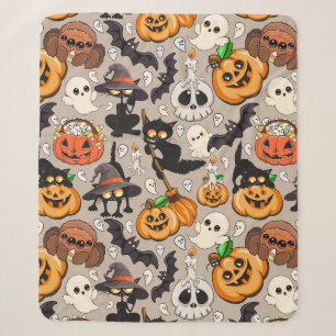 Halloween Cats Funny Party Sherpa Blanket