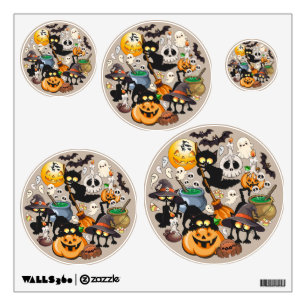 Halloween Cats Funny Party Wall Decal