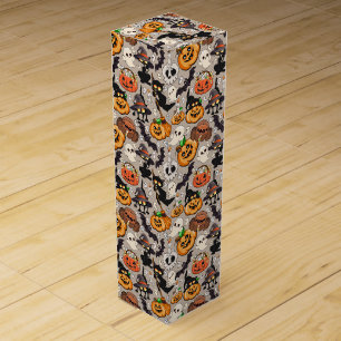 Halloween Cats Funny Party Wine Box