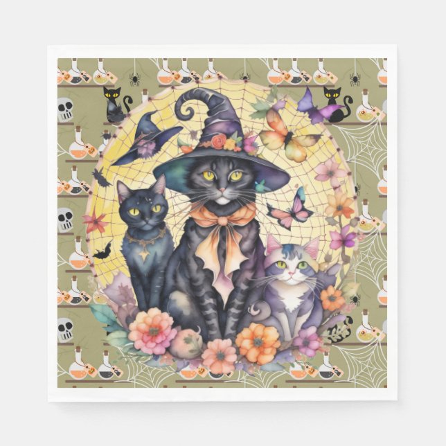 Halloween Cats Napkins (Front)