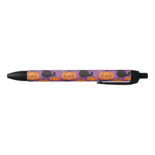Halloween Cats, Pumpkins and Ghost Pen