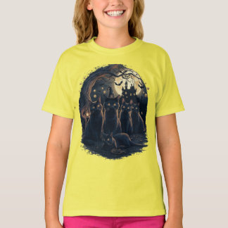 Halloween Cats - Spooky Witch Cats T-Shirt