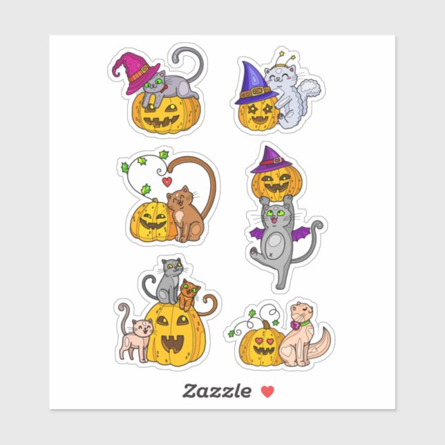 Halloween Cats Sticker (Sheet)