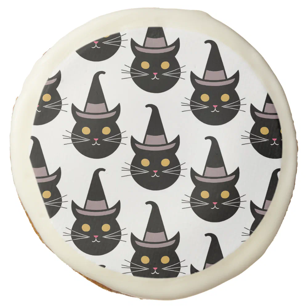 Halloween Cats Sugar Cookie