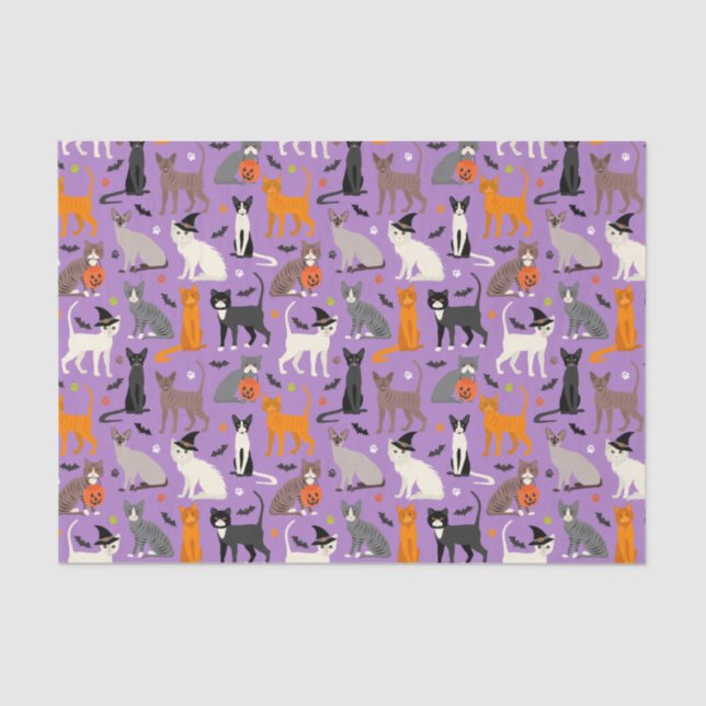 Halloween Cats Tissue Paper (Front)