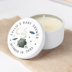 Halloween Cauldron Baby Shower Mini Candle Favors
