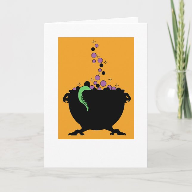 Halloween Cauldron Card (Front)