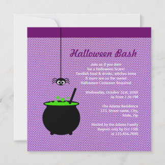 Halloween Cauldron Invitation