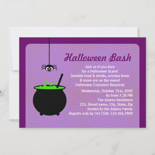 Halloween Cauldron Invitation