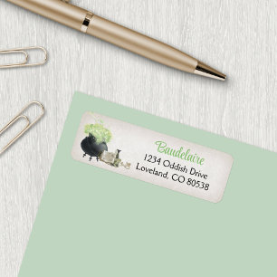 Halloween Cauldron Return Address Label
