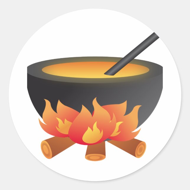 Halloween Cauldron Sticker (Front)