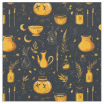 Halloween Cauldrons And Potions Fabric