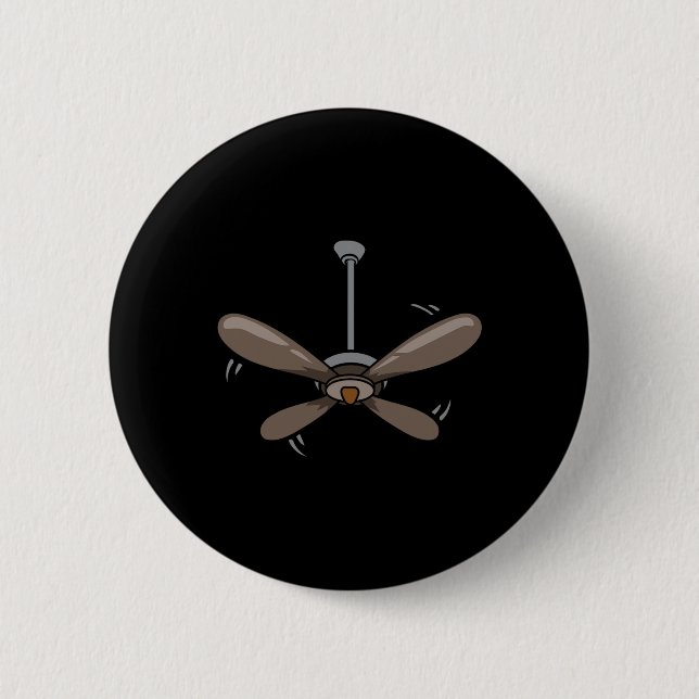 Halloween Ceiling Fan Costume Funny Easy Lazy Last Button (Front)