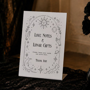 Halloween Celestial Bridal Shower Cards & Gifts Pedestal Sign