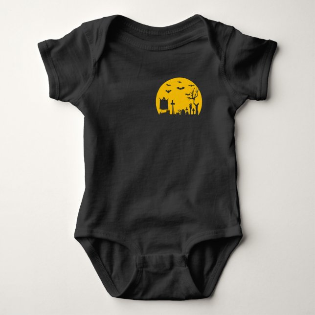 Halloween Cemetery  Baby Bodysuit (Front)