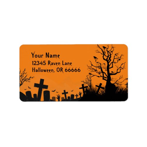 Halloween Cemetery Label