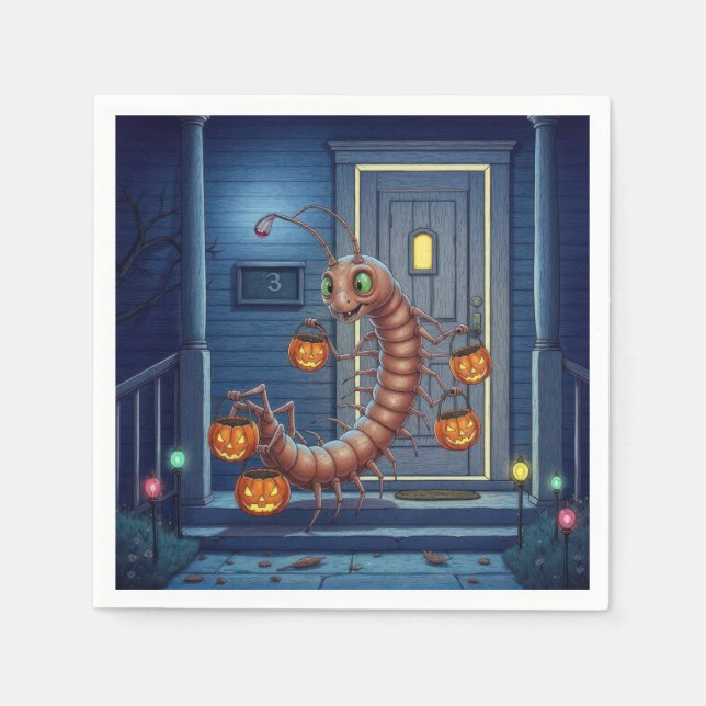 Halloween Centipede Trick or Treater Napkins (Front)