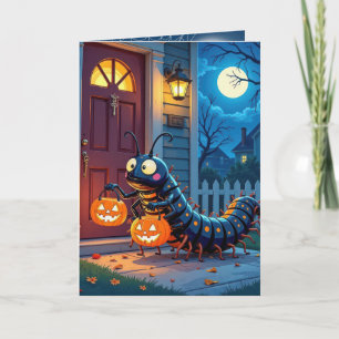 Halloween Centipede Trick or Treating Card