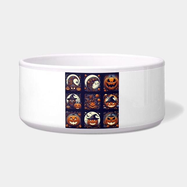 Halloween Ceramic Pet Bowl (Front)