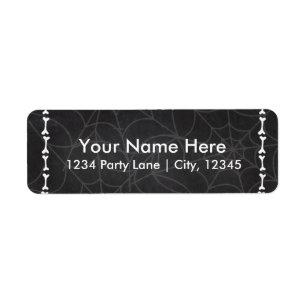 Halloween Chalk Bones Party Address Labels